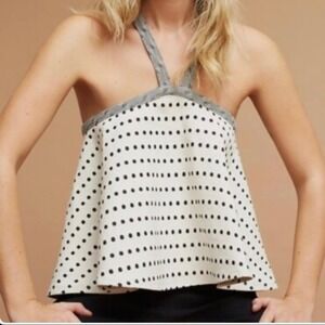 Anthropologie Postmark Jenna Dotted Jacquard‎ Halter Top Small